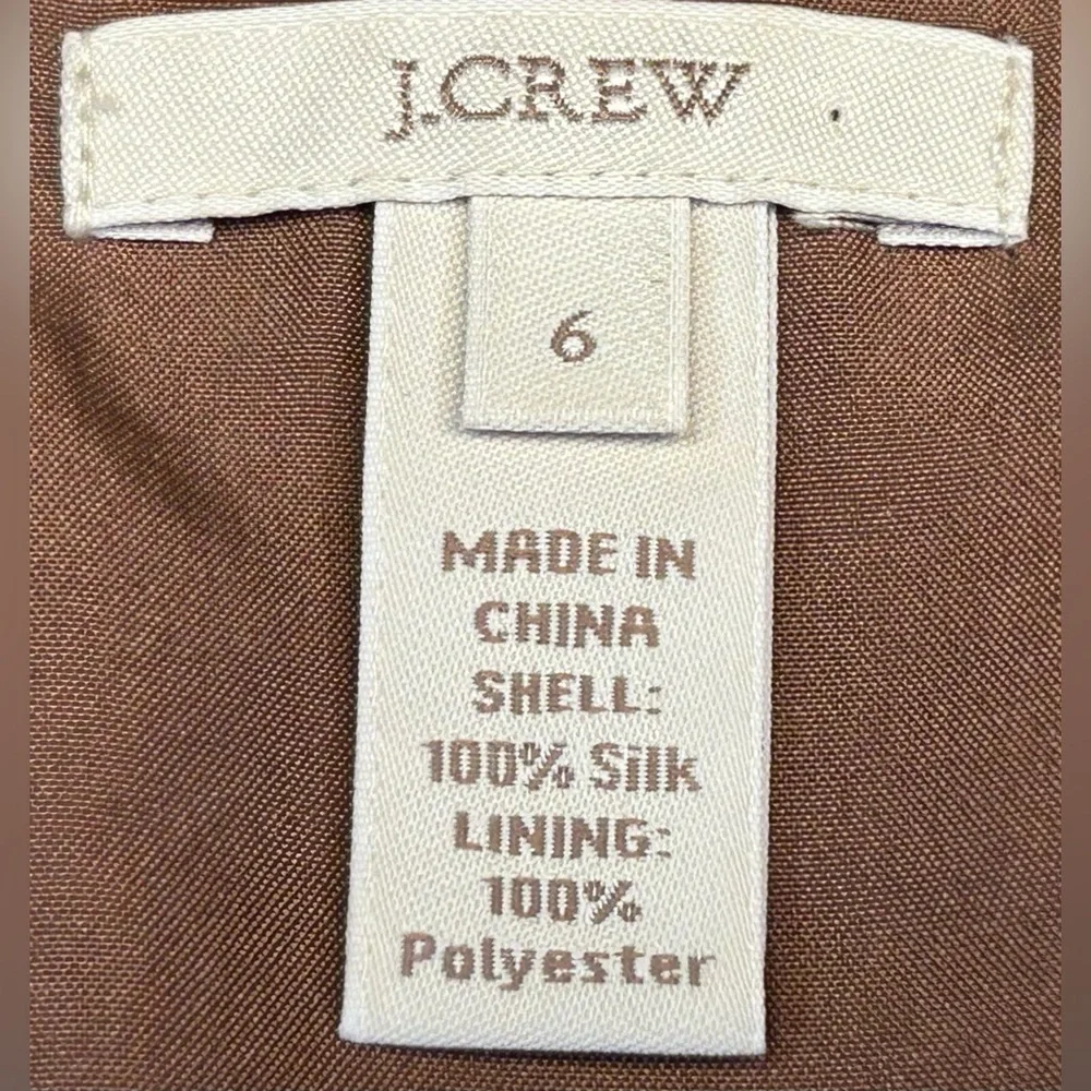 J. Crew Taupe Wrap-Style Sleeveless Dress